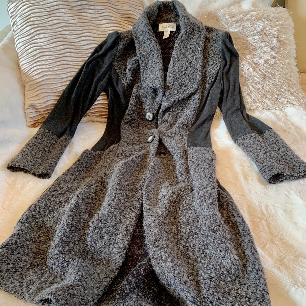Joseph Ribkoff, wool blend, grey coat